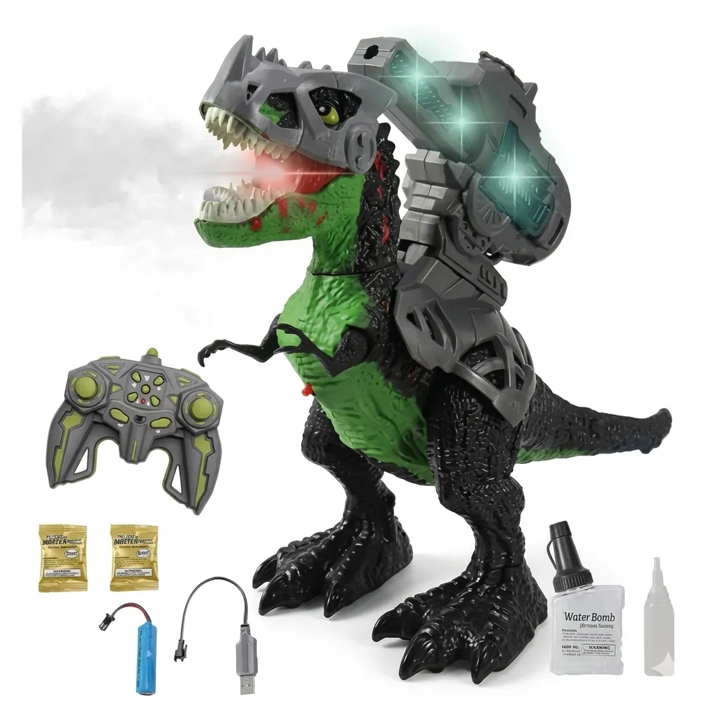 Dinosaurio T-Rex A Control Remoto Con Luces Y Sonido