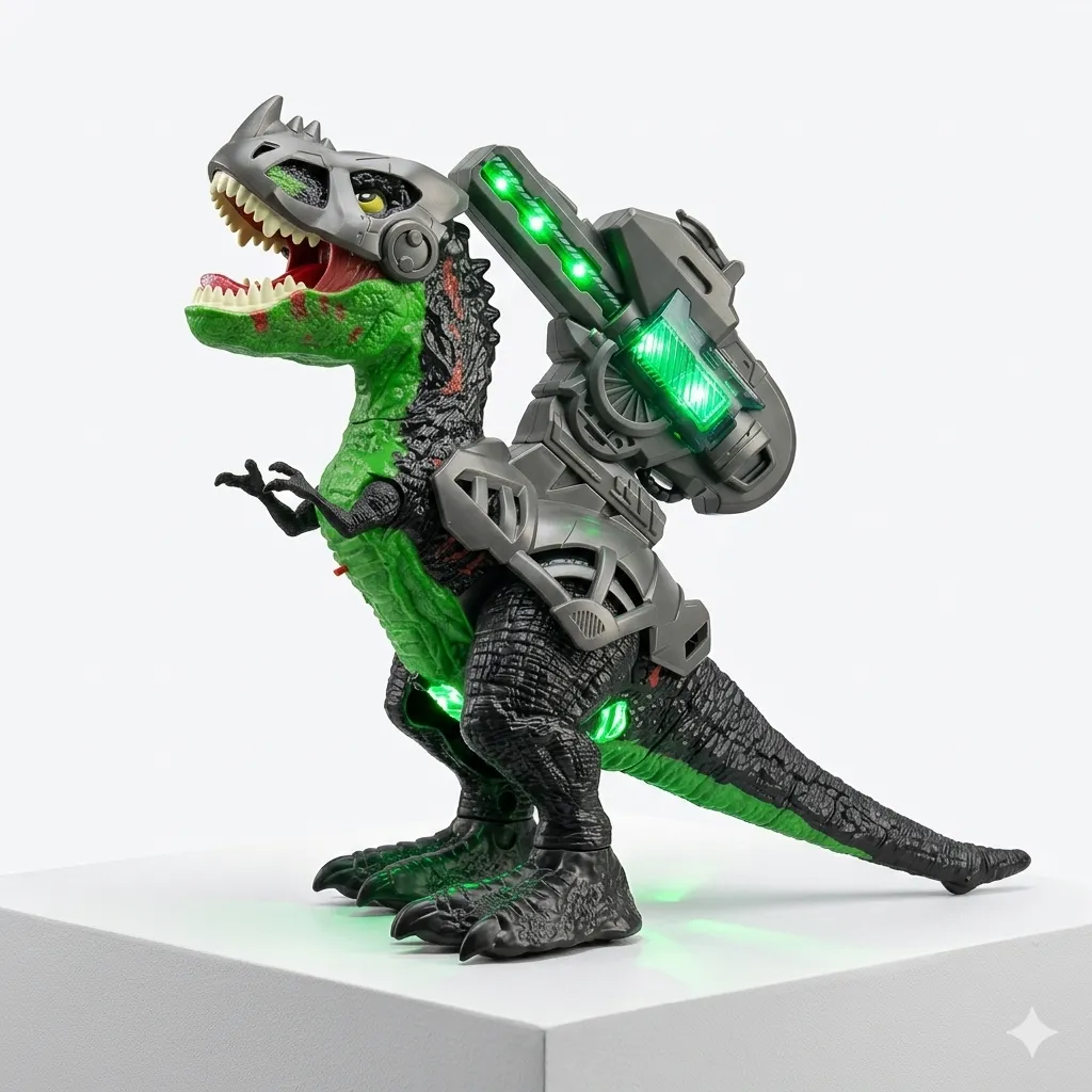 Dinosaurio T-Rex A Control Remoto Con Luces Y Sonido