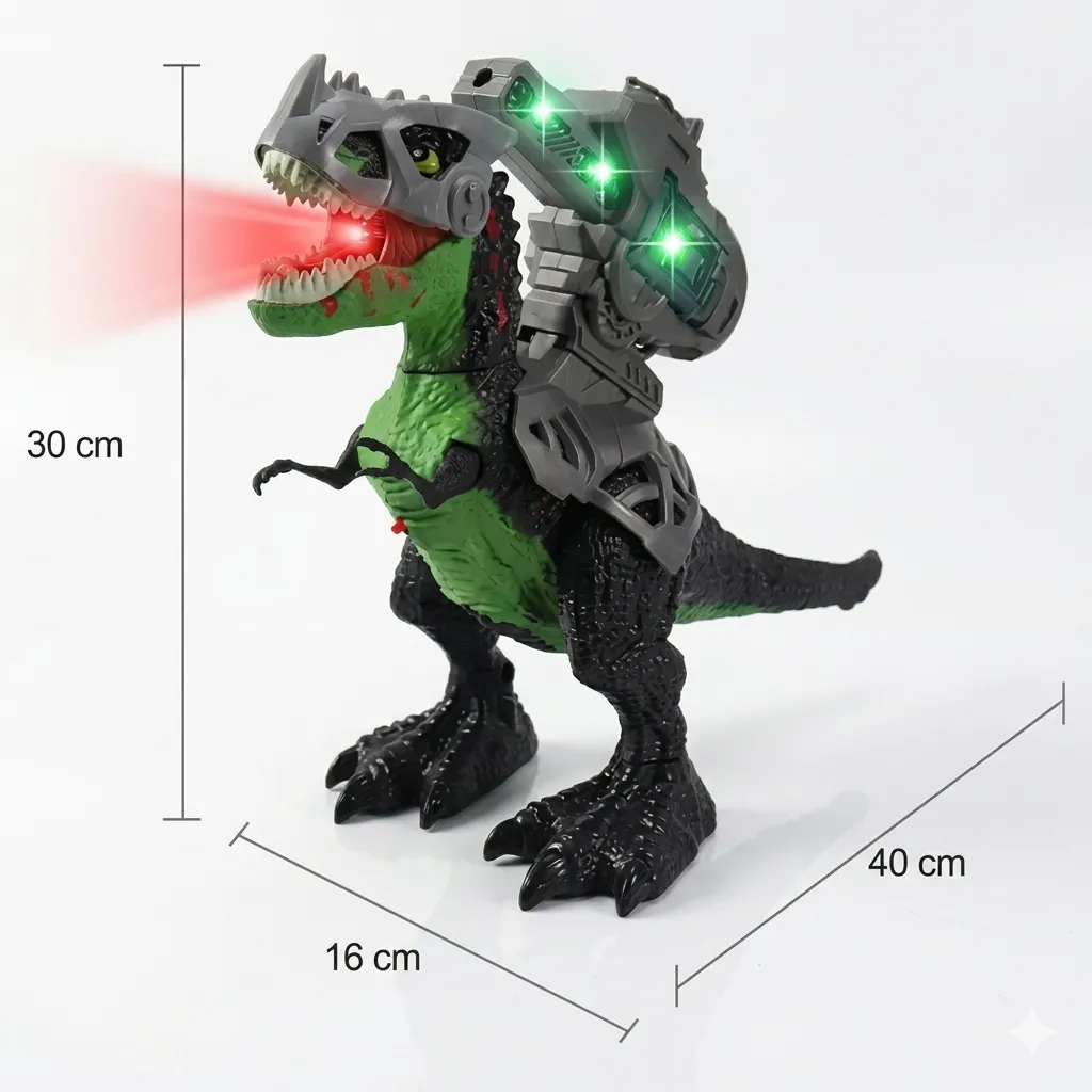 Dinosaurio T-Rex A Control Remoto Con Luces Y Sonido