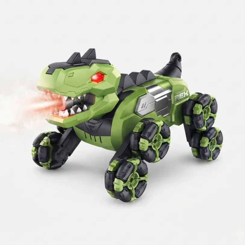 Stunt Car  Dinosaurio Rex a Control Remoto Lanza Spray